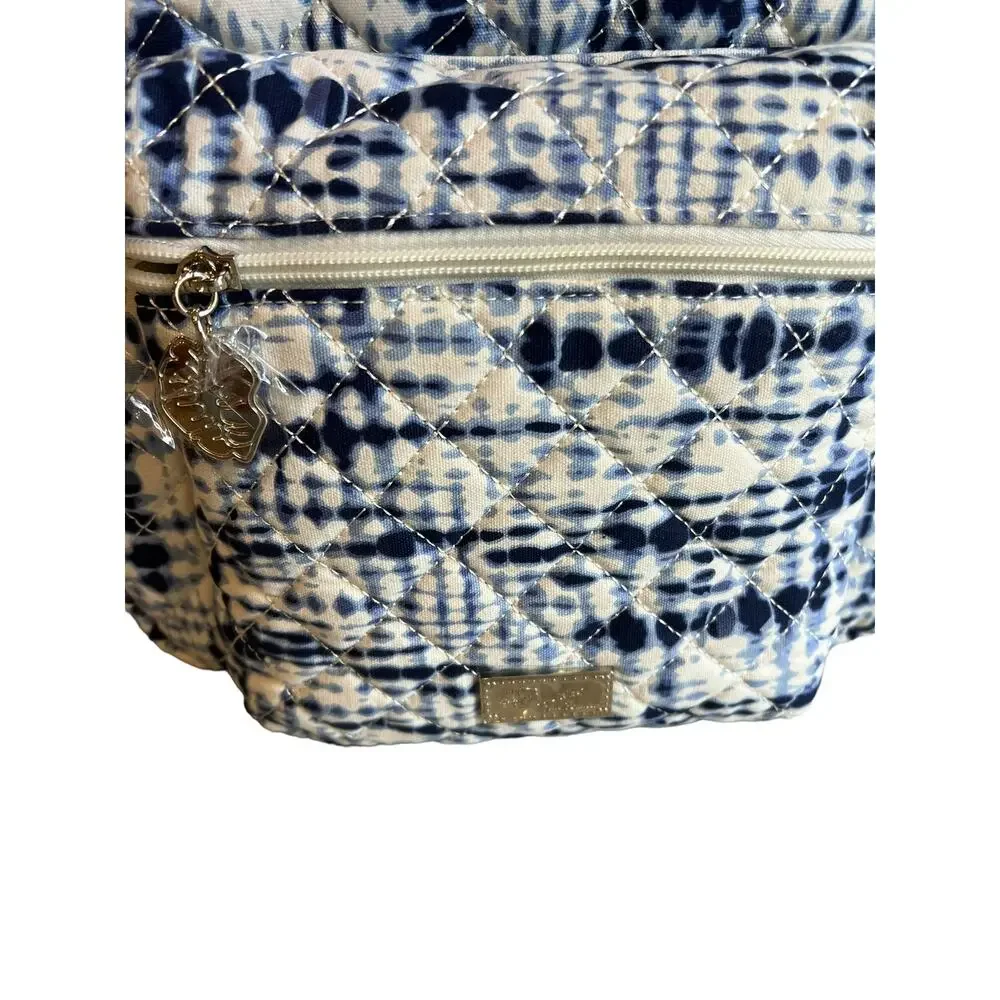 Betsey Johnson Travel Backpack Blue Tie Dye Print